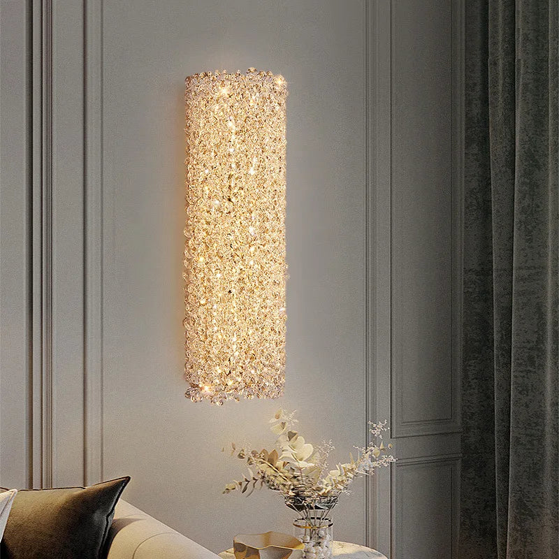 Postmodern crystal villa wall light