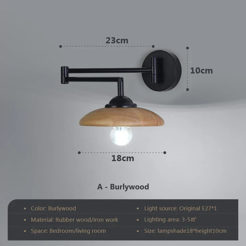 Wood Swing Arm Sconce, view 16