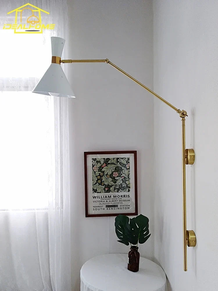 Industrial brass sconce