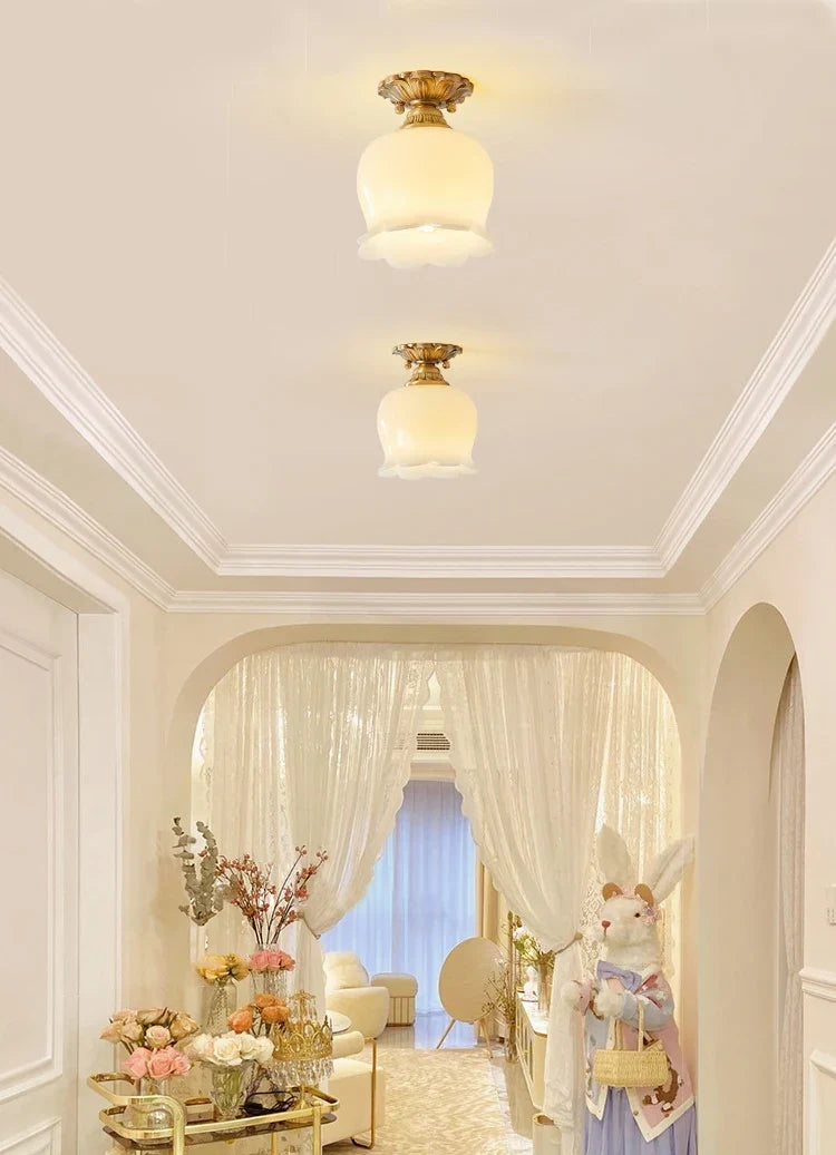 Vintage glass ceiling light