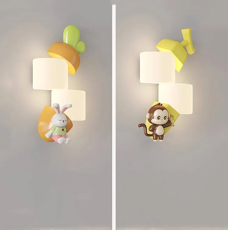 Kids panda wall light