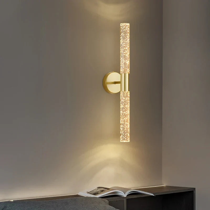 Bubble sconce in a bedroom