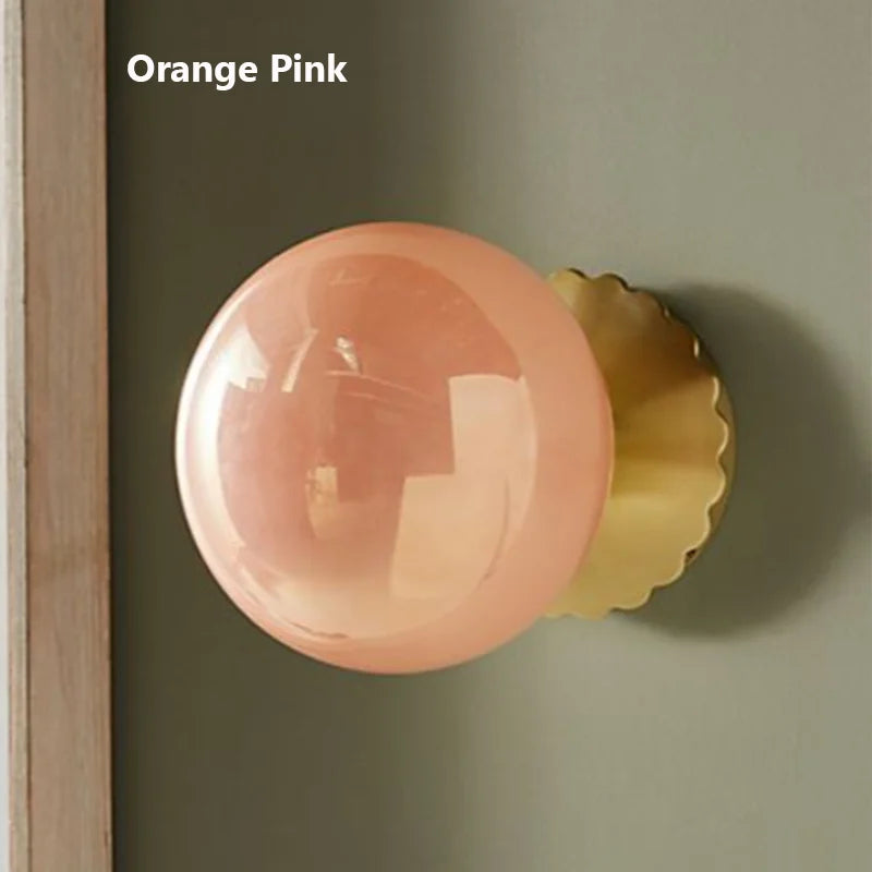Pink Glass Sconce, view 9