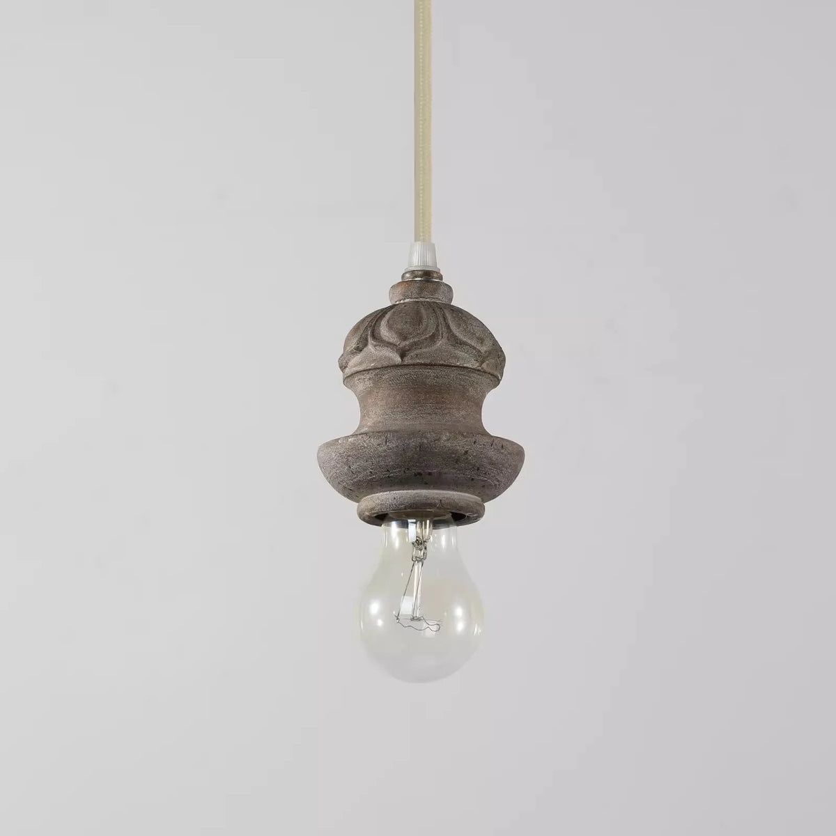 Rustic Faux Wood Mini Pendant, view 8
