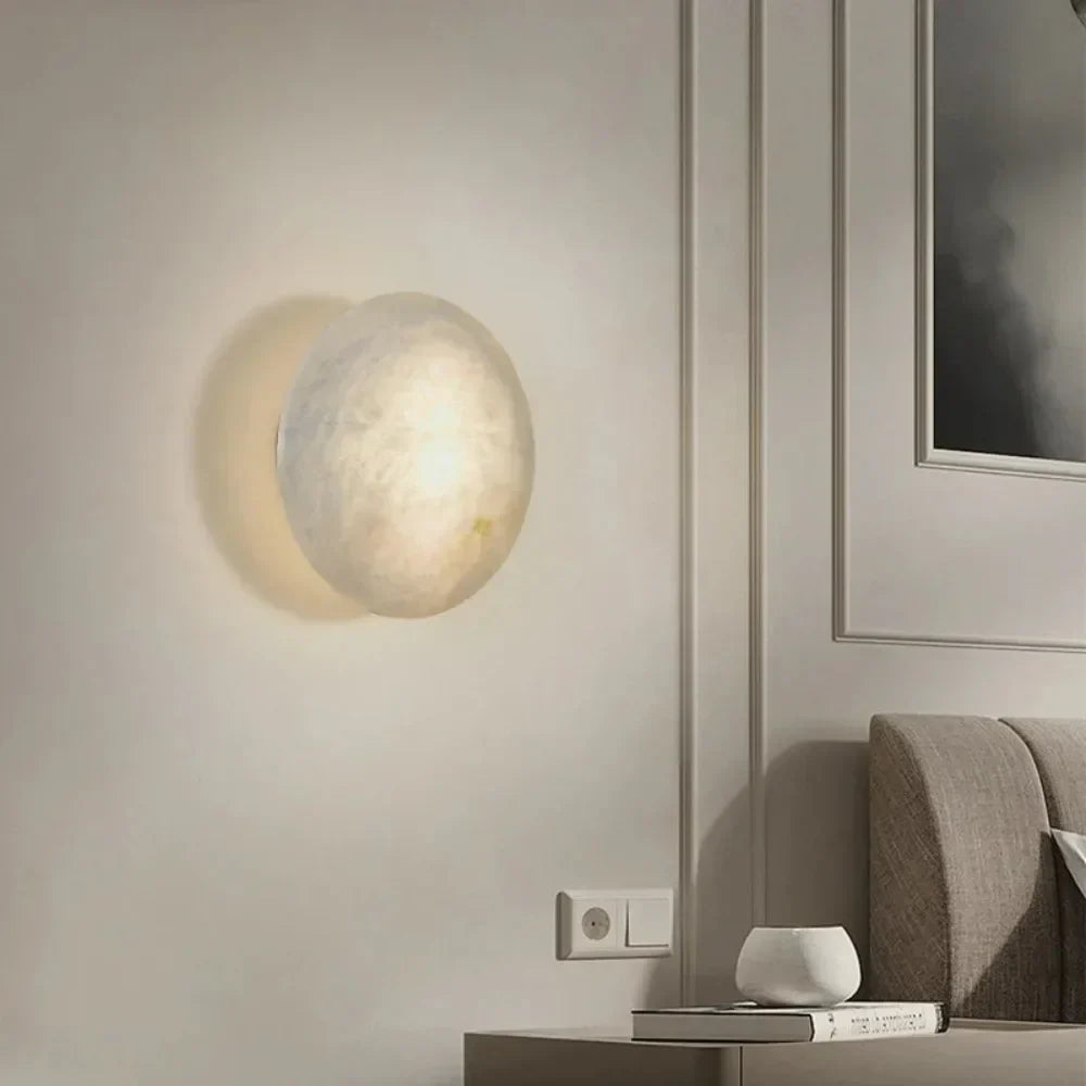 Copper marble sconce