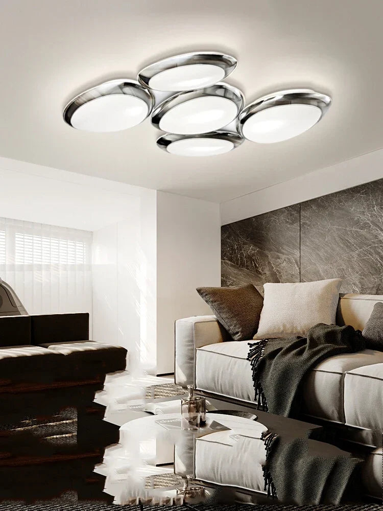 Smart silver flush mount