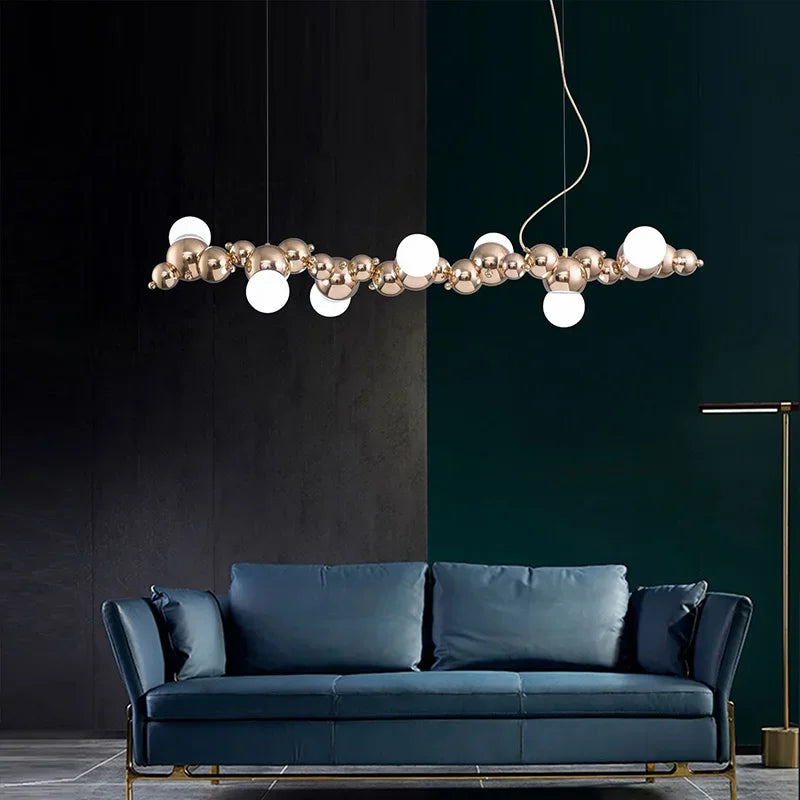Modern metal ball chandelier