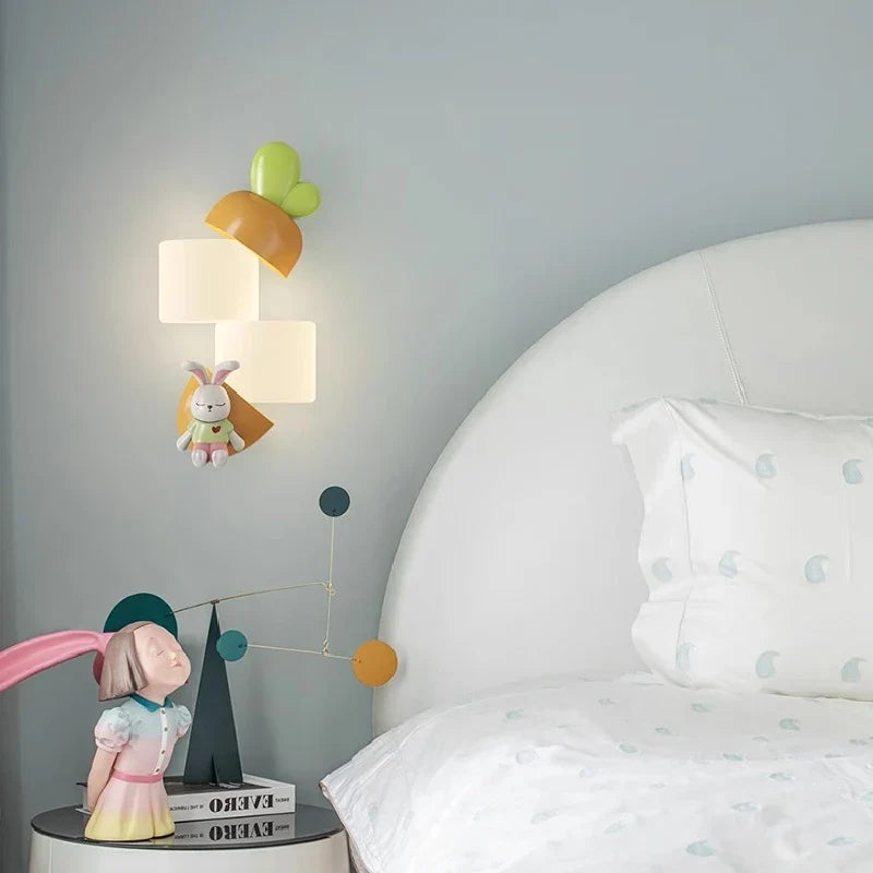 Kids panda LED wall light