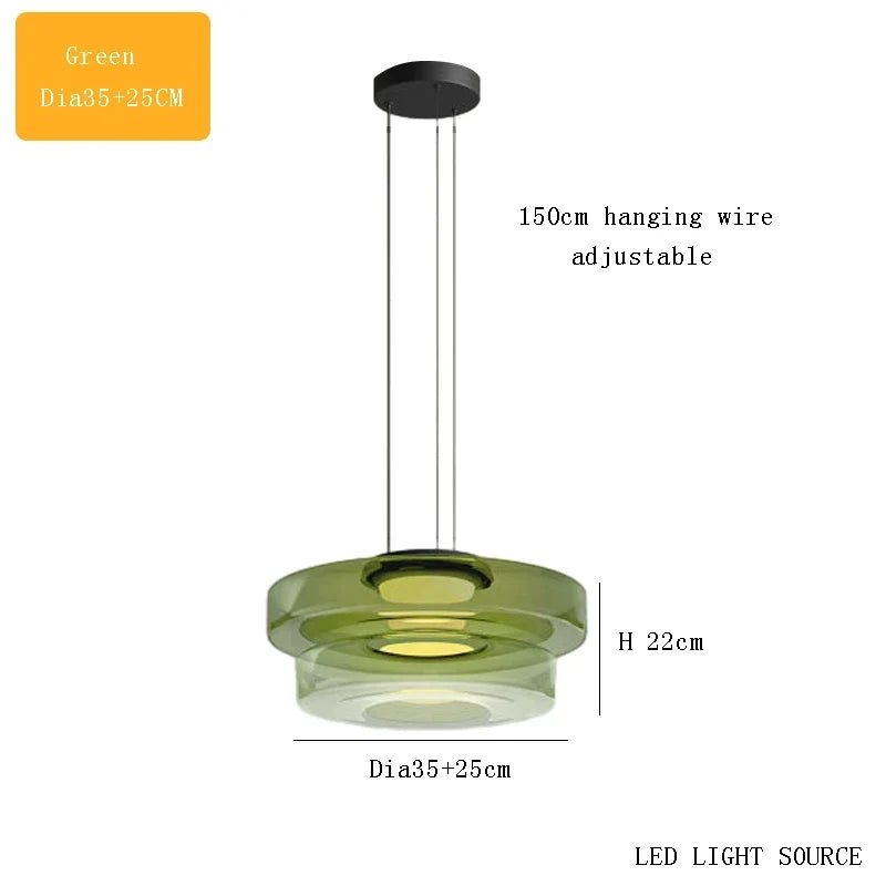 Minimalist Tinted Glass Pendant, view 19