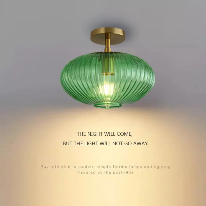 Bathroom glass ceiling light