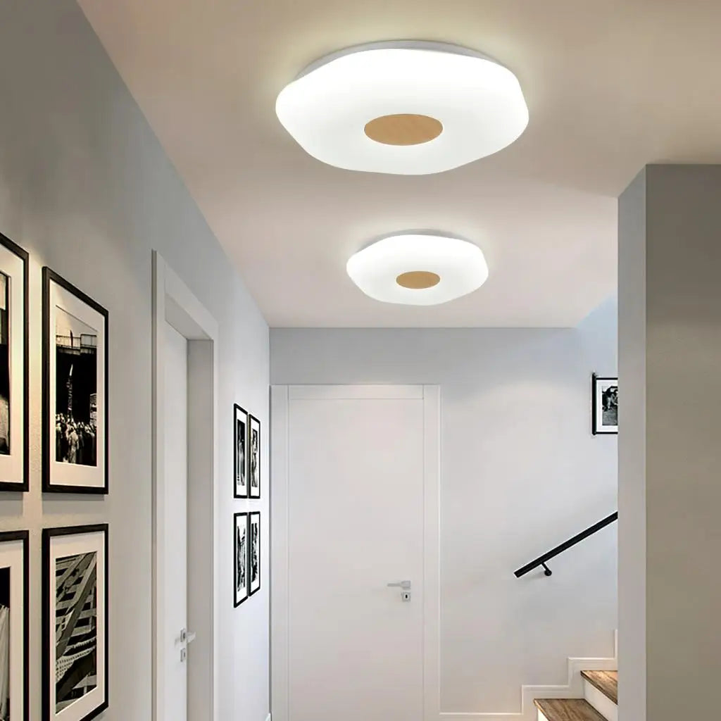 Metal wood flush mount
