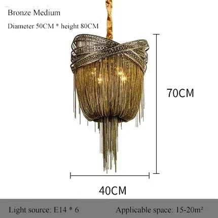Aluminum Tassel Pendant, view 7