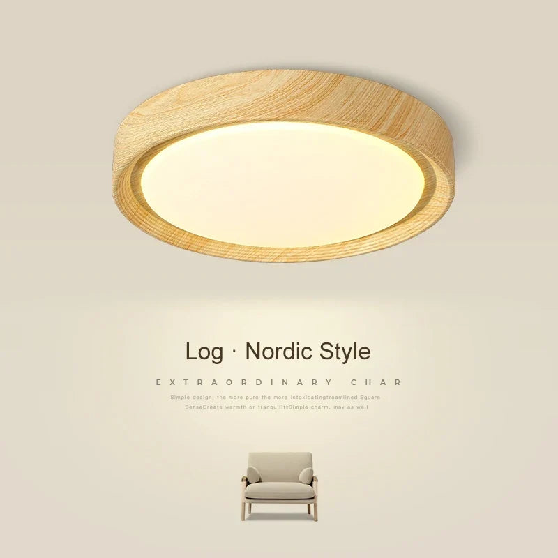 Wood look ceiling light