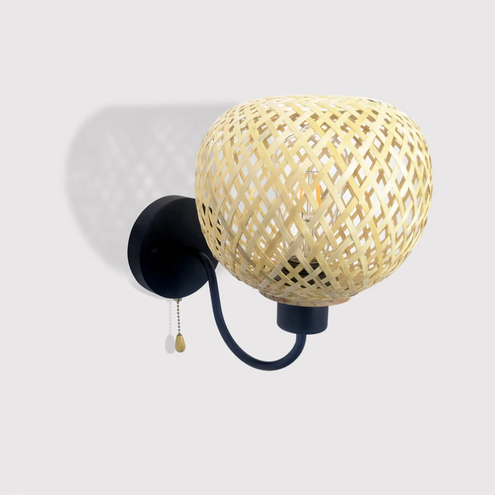 Woven Bamboo Sconce, view 6