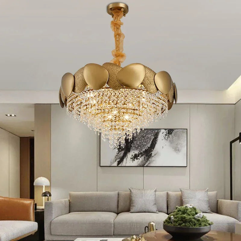 Crystal drop chandelier