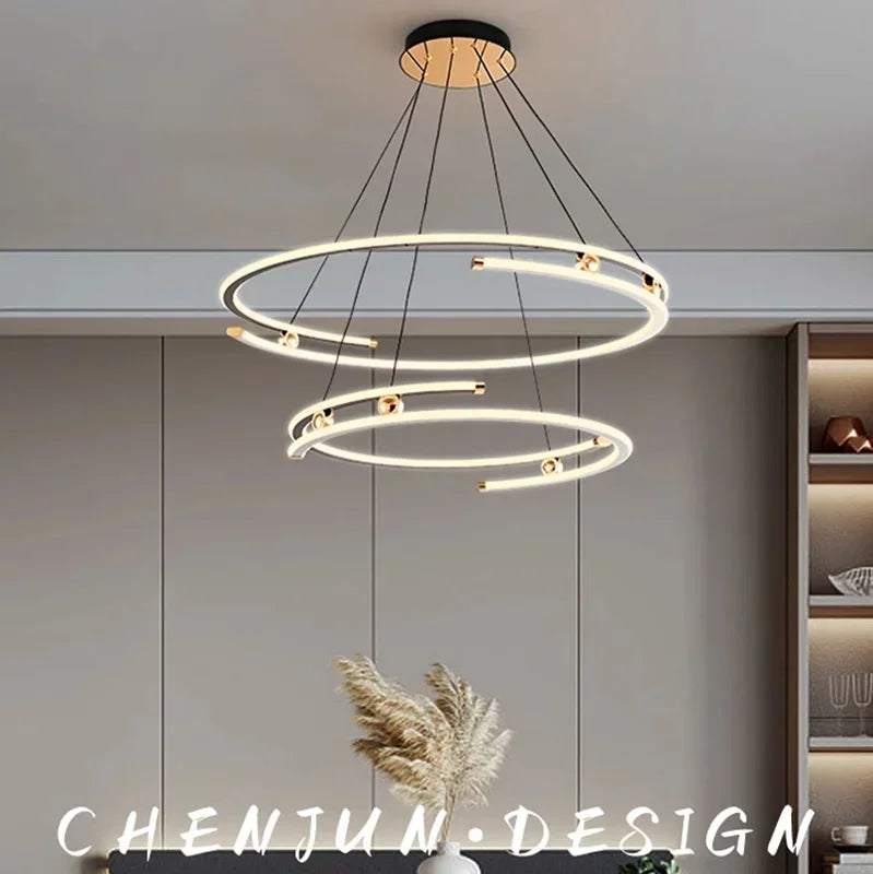 Elegant LED Ring Pendant, view 4