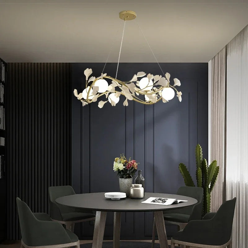 Luxury Ginkgo LED Chandelier, view 5