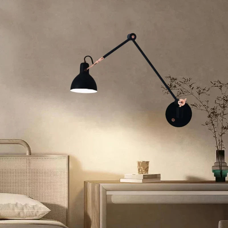Vintage articulated reading wall light