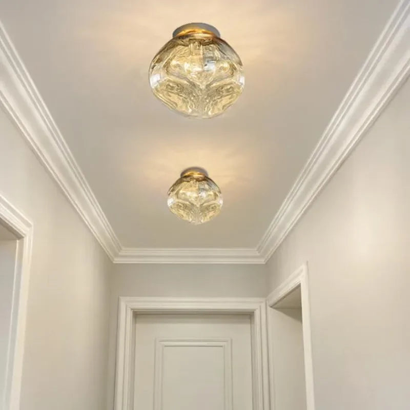 Modern glass LED wall light