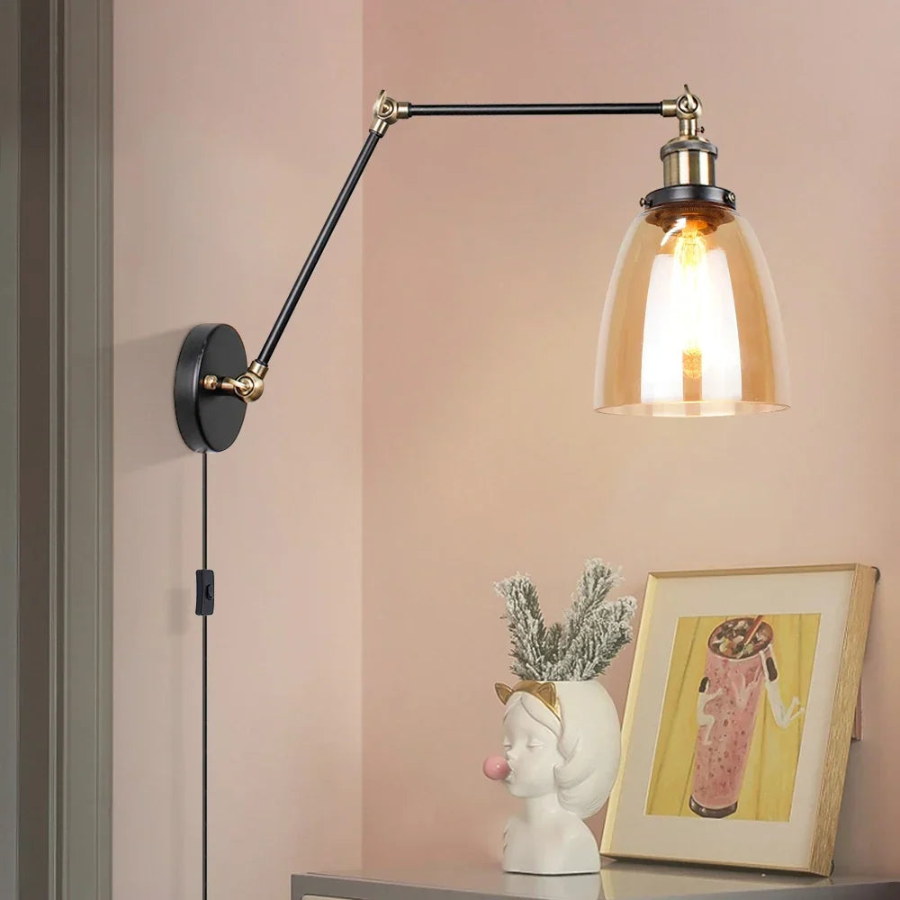 Long Arm Glass Sconce, view 4