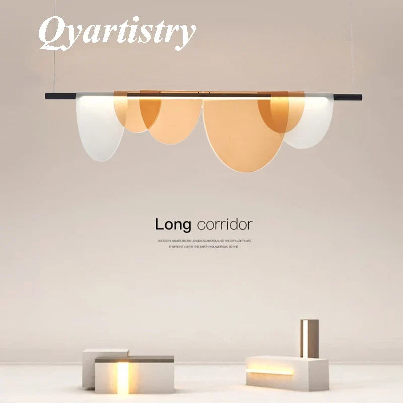 Half-circle LED pendant