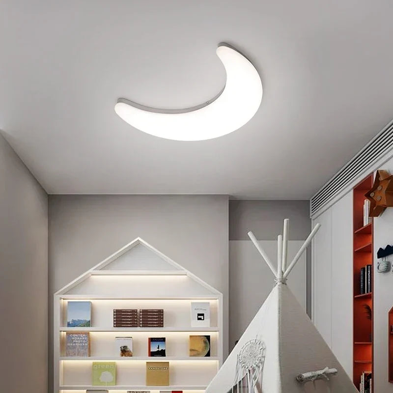 Moon wall light in a kids' room