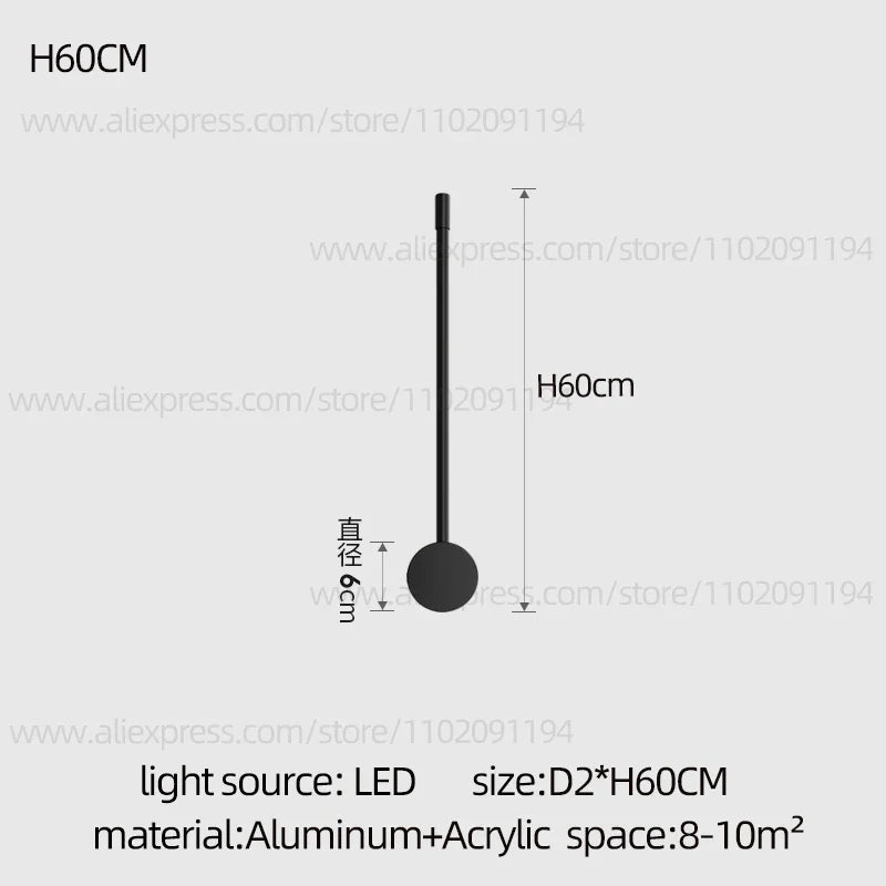 Nordic Linear Wall Light, view 10