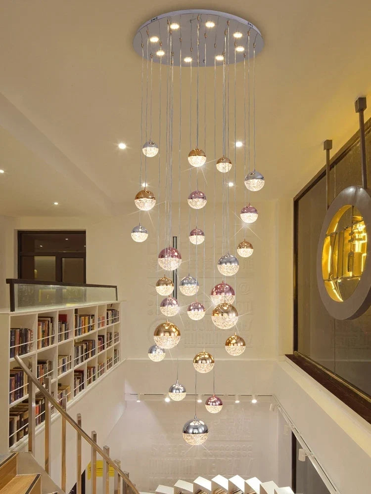 Acrylic ball chandelier