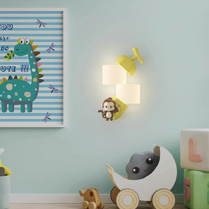 Rabbit sconce in a kids room