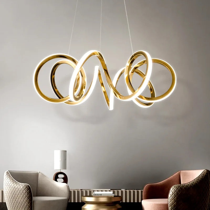 Rose gold chandelier