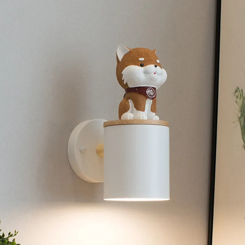 Resin and iron kids wall light