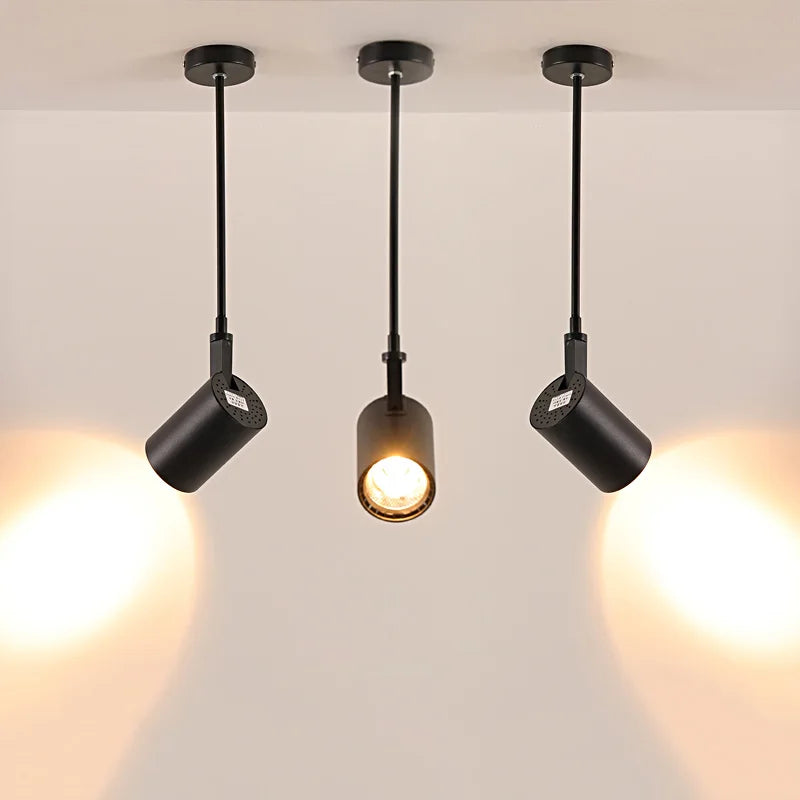 Telescopic ceiling spotlight