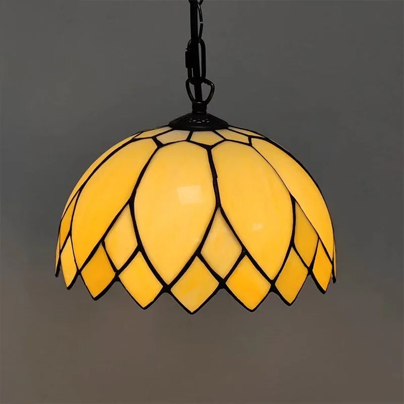 Tiffany-Style Leaf Pendant, view 5