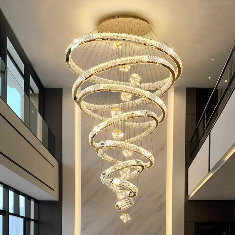 Crystal ring chandelier