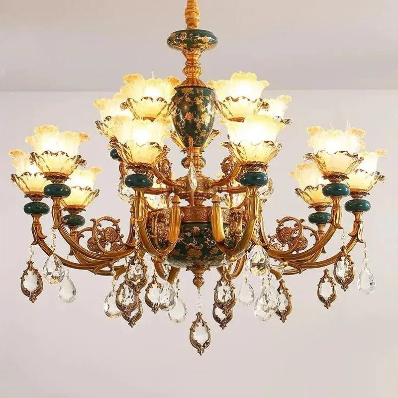 Ceramic crystal chandelier