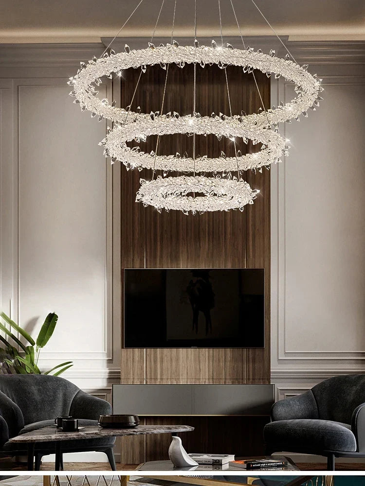 Ice flower crystal chandelier