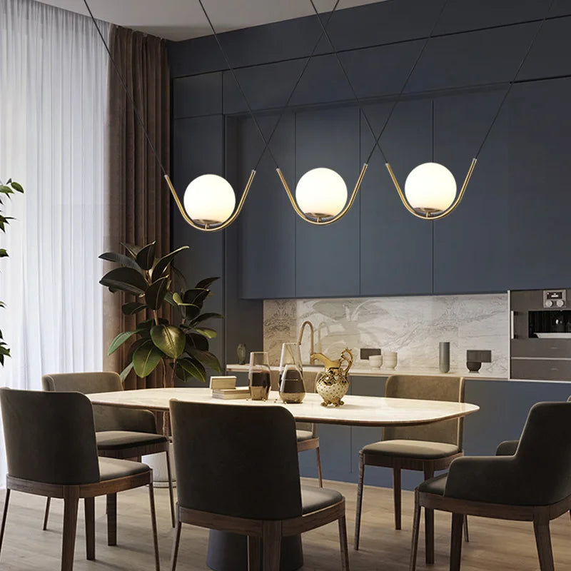 Nordic Gold Glass Pendant, view 4