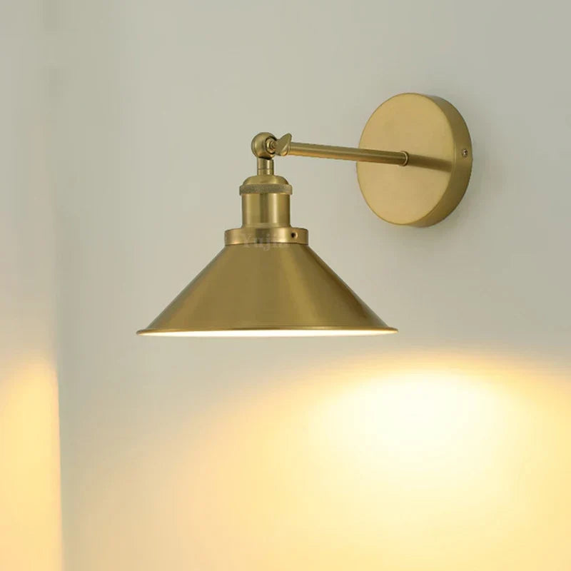 Retro brass wall light