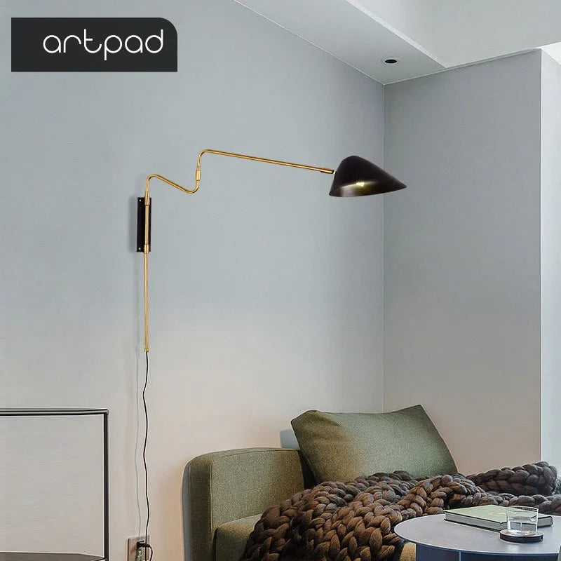 Modern wall light with switch