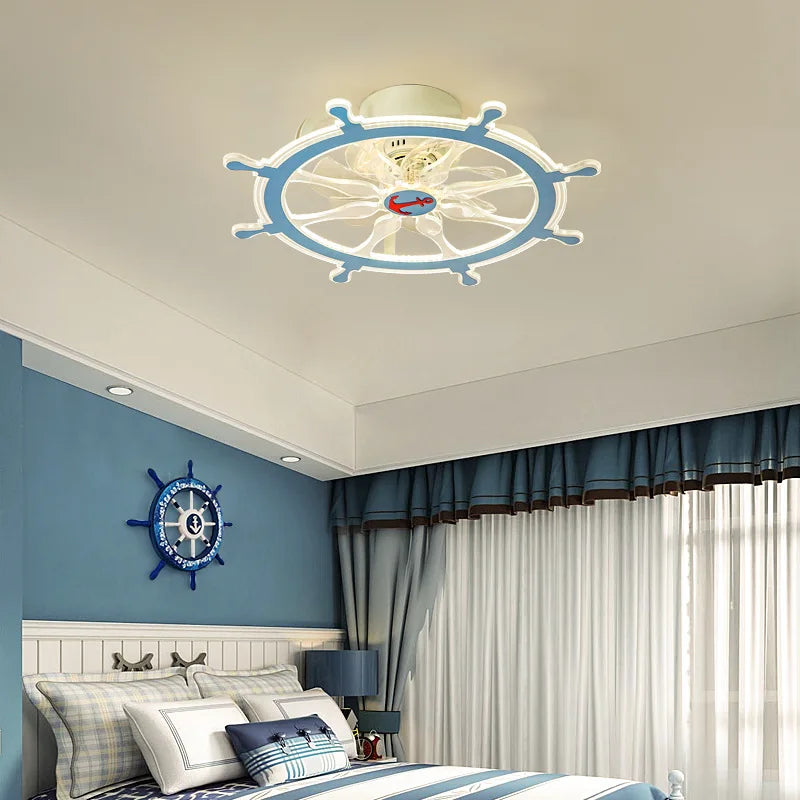 Pink blue flush mount