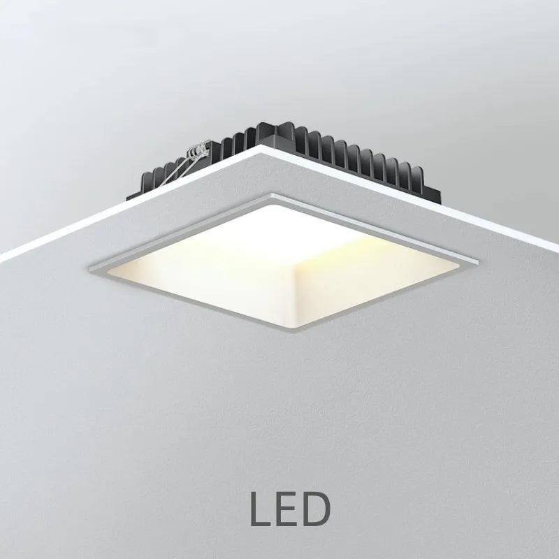 Square recessed LED light