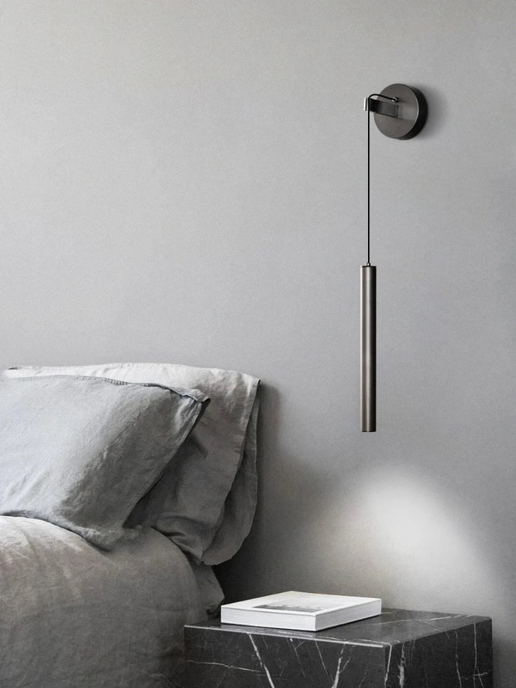 Minimalist copper wall light