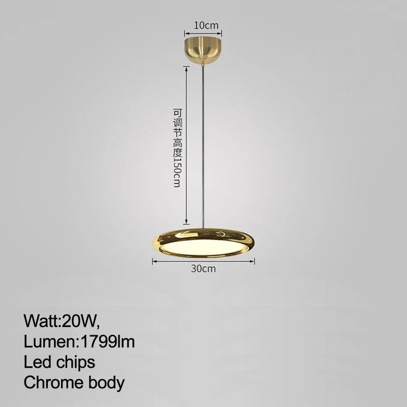 Round LED Ring Pendant, view 7