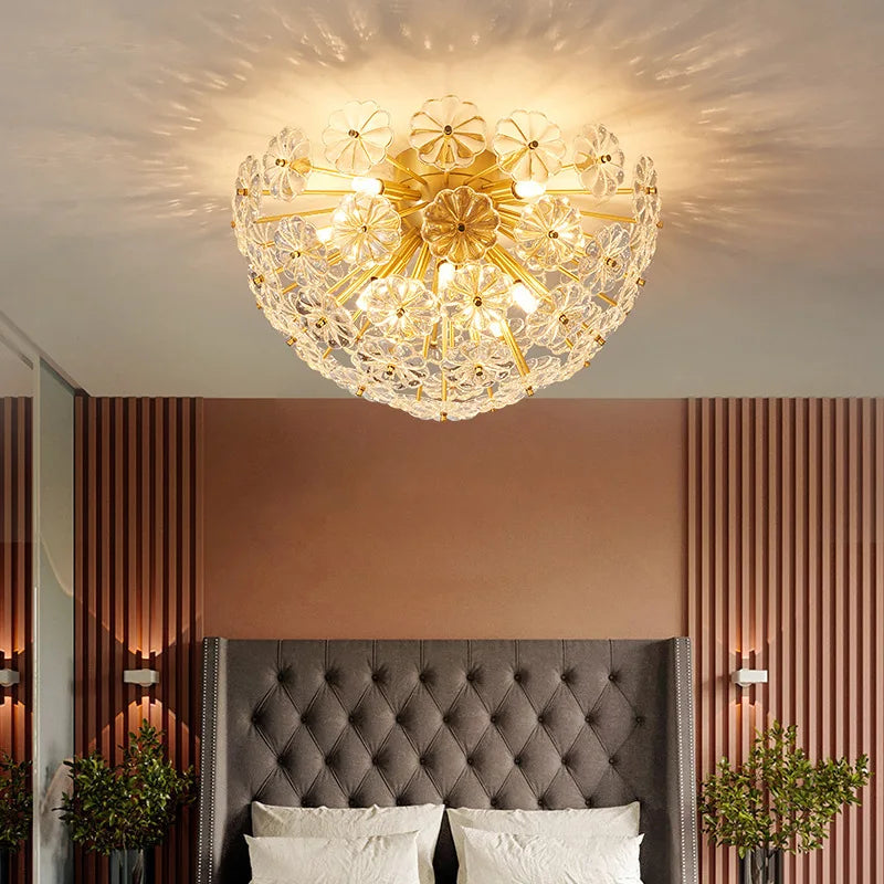 Crystal flush mount