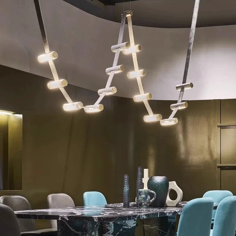 Linear bar chandelier