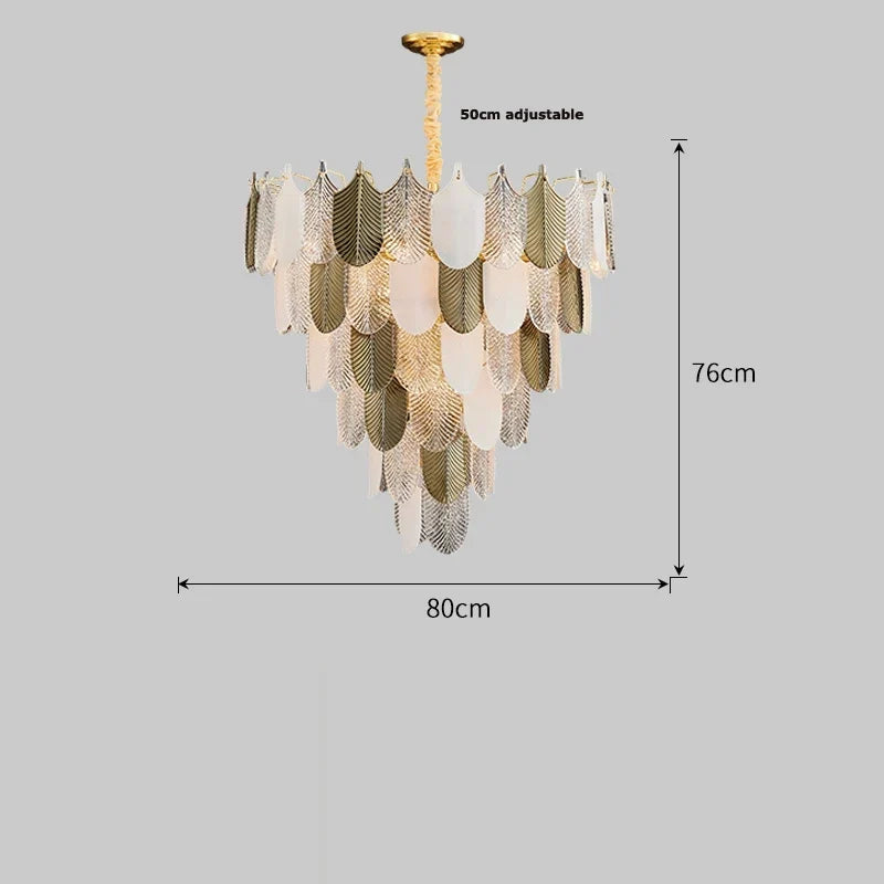 Steel and Glass Chandelier, view 11