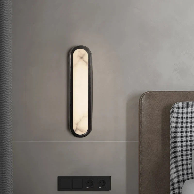 Gold marble sconce
