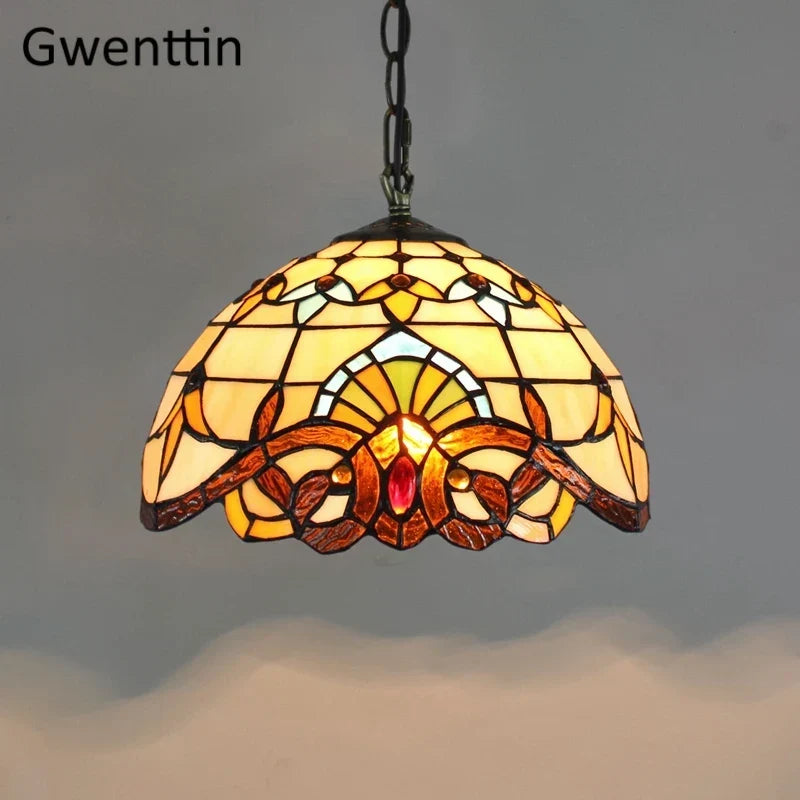 Vintage Tiffany Glass Pendant, view 18