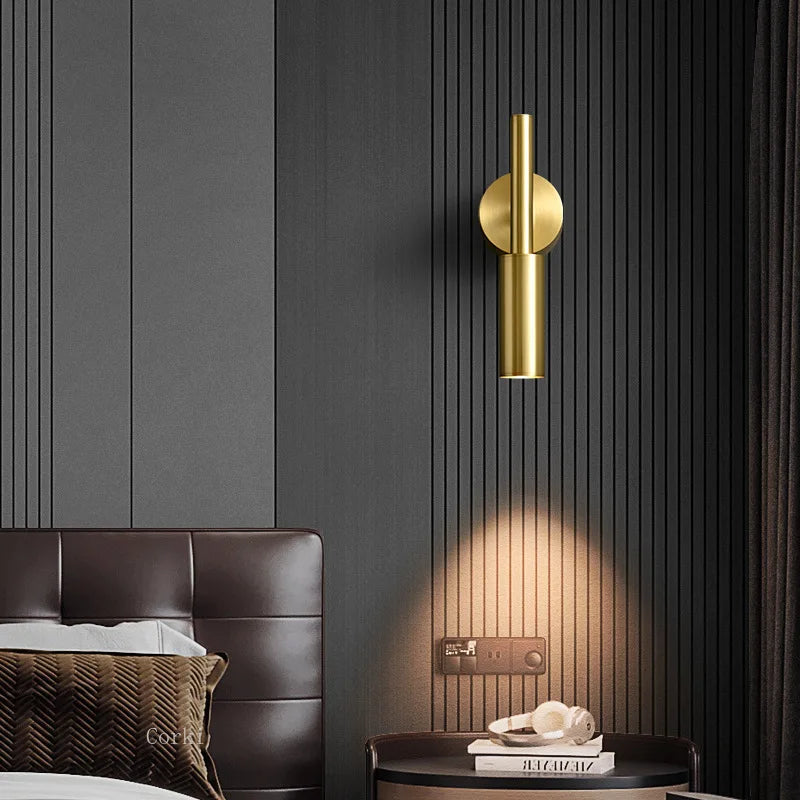 Gold E26 sconce
