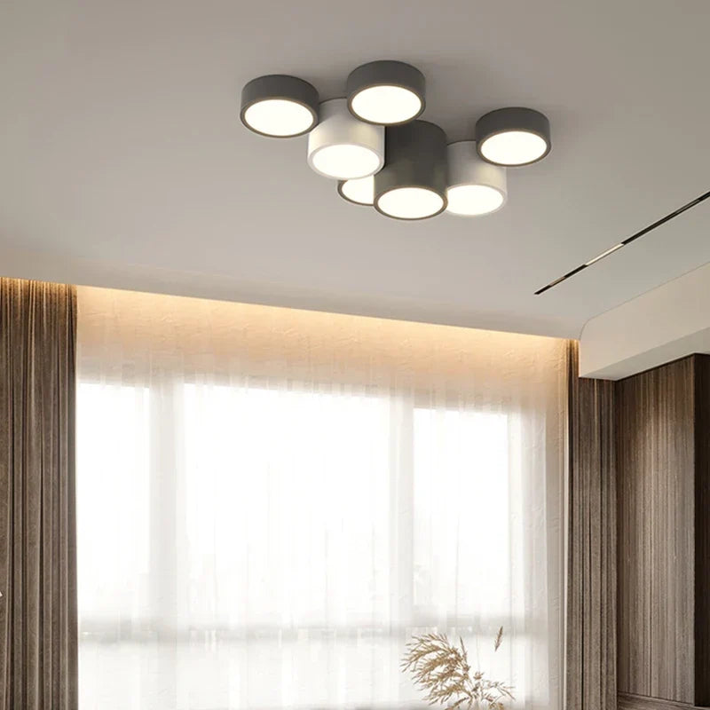 Black white flush mount